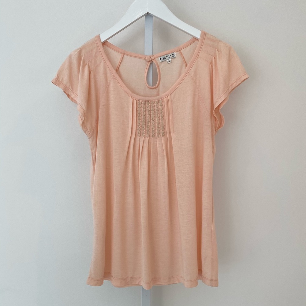 PANIZ PEACH TOP SIZE SMALL NWOTS!